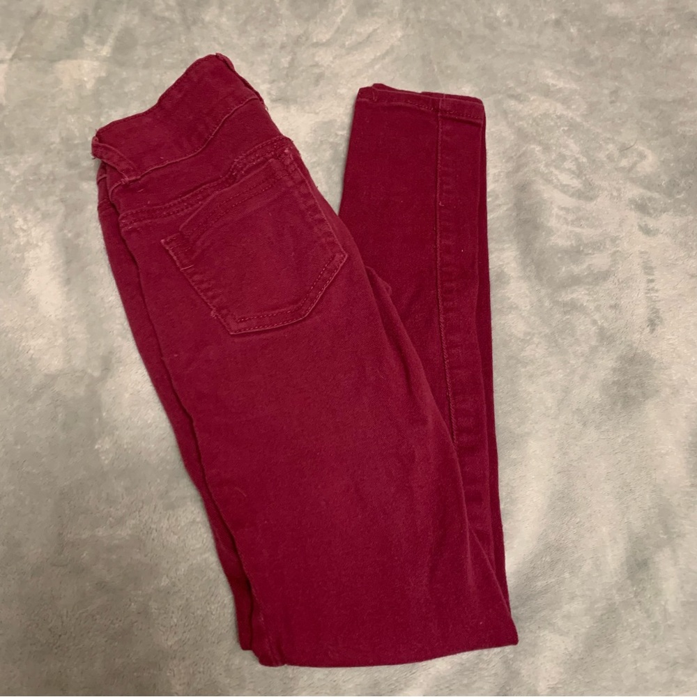 Size 3 maroon skinny jeans